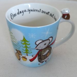 Starbucks 2010 HUXLEY Mouse Squirrel Holiday Coffee Mug Tea Cup 8oz bone China